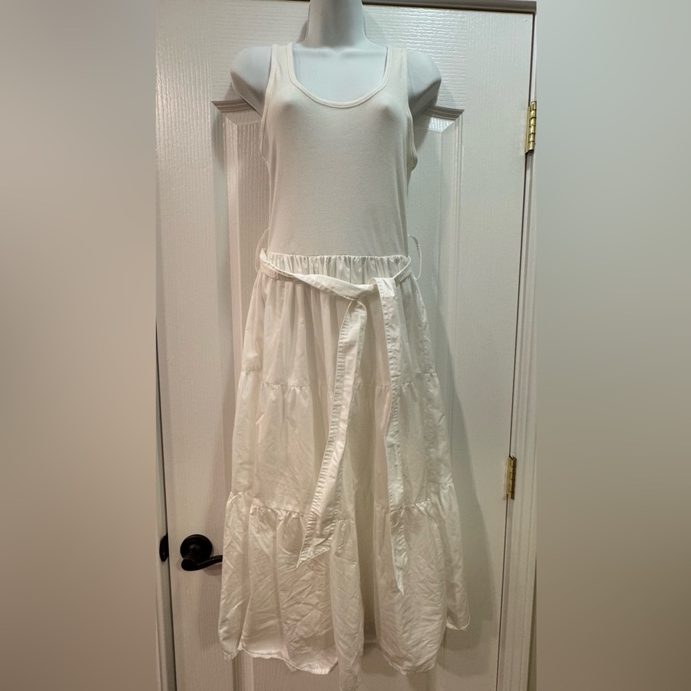 Small Karina Grimaldi White Tank Dress cotton